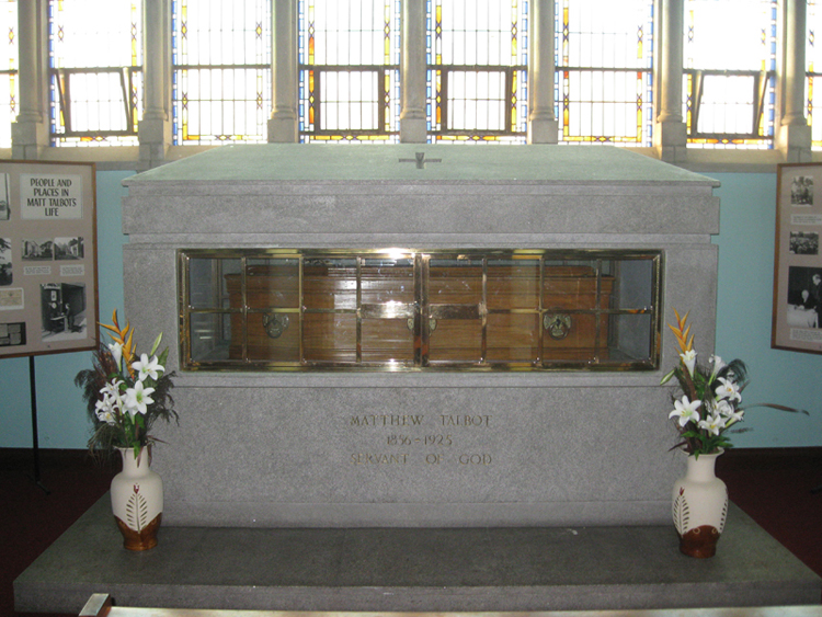 Matt's remains in a purpose built shrine of Wicklow granite